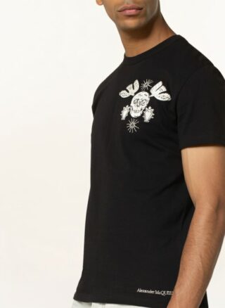 alexander mcqueen T-Shirt Herren, Schwarz