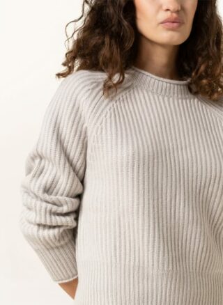 allude Cashmere-Pullover Damen, Grau