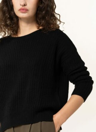 allude Cashmere-Pullover Damen, Schwarz