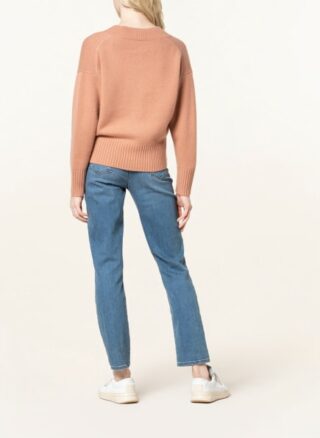 allude Cashmere-Strickjacke Damen, Orange
