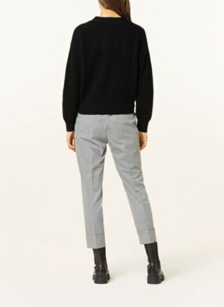 allude Cashmere-Strickjacke Damen, Schwarz