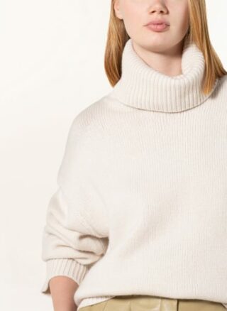 allude Rollkragenpullover Damen, Weiß
