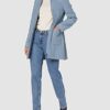 bugatti 661600-64033-330 Wollmantel Damen, Blau