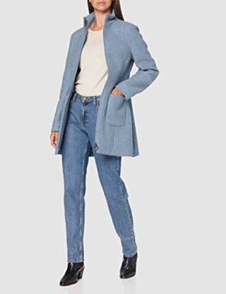 bugatti 661600-64033-330 Wollmantel Damen, Blau