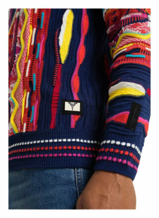 carlo colucci Cinquemani Pullover Herren, Blau