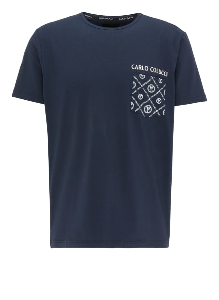 carlo colucci Collatuzzo T-Shirt Herren, Blau carlo colucci Collatuzzo T-Shirt Herren, Blau