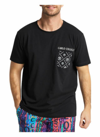 carlo colucci Collatuzzo T-Shirt Herren, Schwarz