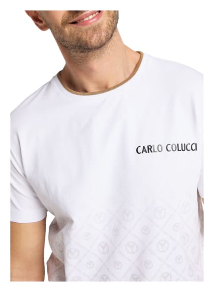 carlo colucci Collavo T-Shirt Herren, Weiß