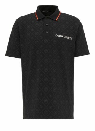 carlo colucci Colleoni Poloshirt Herren, Schwarz