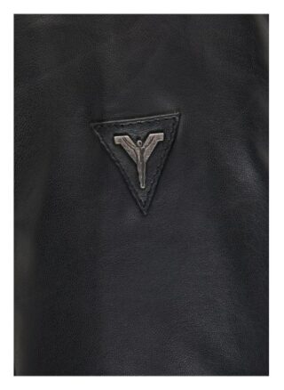 carlo colucci Donatella Lederjacke Damen, Schwarz