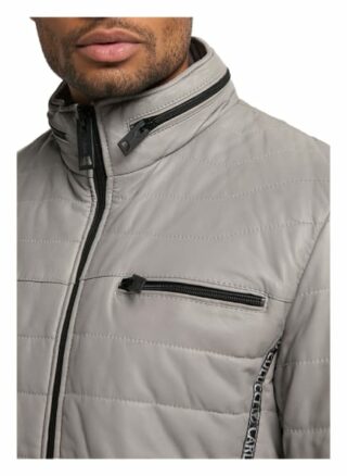 carlo colucci Gulf Lederjacke Herren, Grau