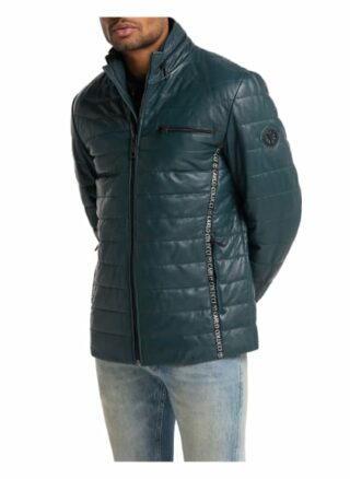 carlo colucci Gulf Lederjacke Herren, Grün