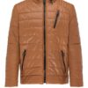 carlo colucci Lukas Lederjacke Herren, Braun