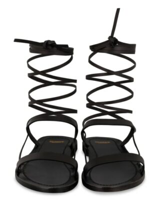 closed Desert Riemchensandalen Damen, Schwarz