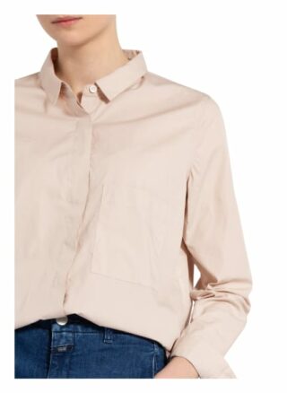 closed Hemdbluse Damen, Beige