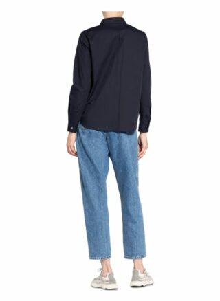 closed Hemdbluse Damen, Blau