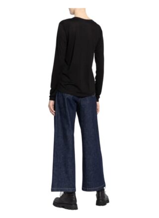 closed Longsleeve Damen, Schwarz