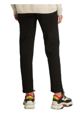 closed Pedal Pusher 7/8-Karottenjeans Damen, Schwarz