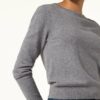 closed Pullover Damen, Grau