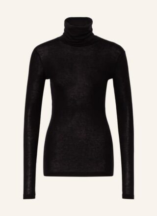 closed Rollkragenpullover Damen, Schwarz