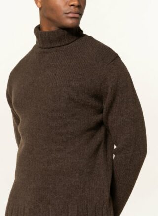 closed Rollkragenpullover Herren, Braun