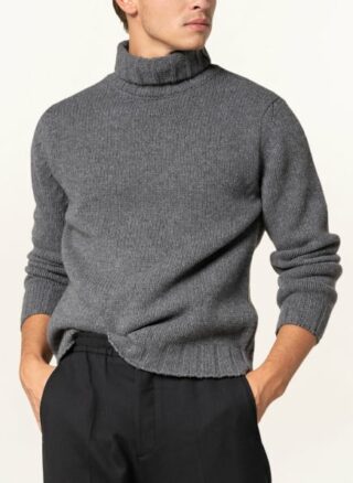 closed Rollkragenpullover Herren, Grau