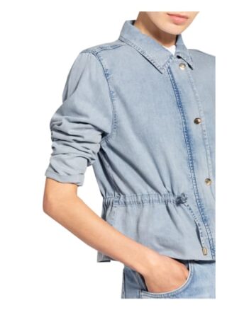 comma Hemdbluse Damen, Blau