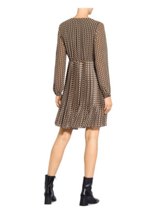 comma Plisseekleid Damen, Schwarz