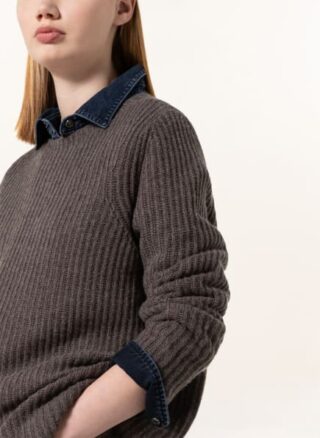 darling harbour Cashmere-Pullover Damen, Braun