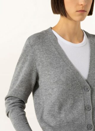 darling harbour Cashmere-Strickjacke Damen, Grau