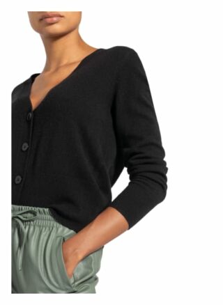 darling harbour Cashmere-Strickjacke Damen, Schwarz
