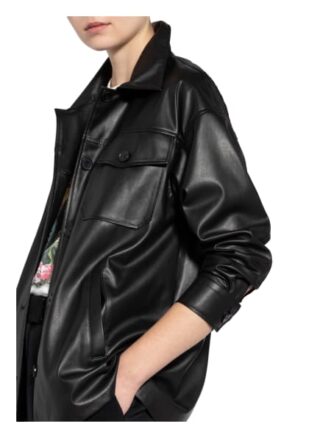 darling harbour Lederjacke Damen, Schwarz