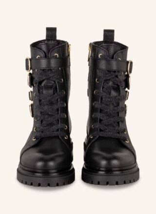 darling harbour Schnürboots Damen, Schwarz