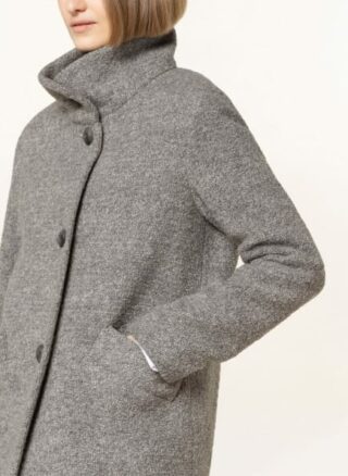 darling harbour Stehkragenmantel Damen, Grau