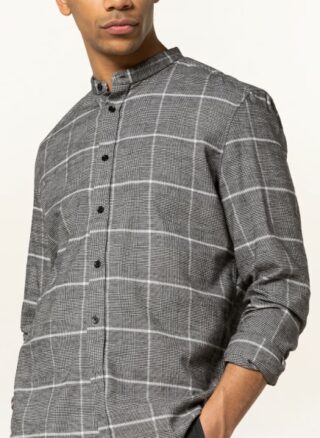drykorn Tarok Flanellhemd Herren, Schwarz
