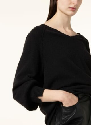 floer Cashmere-Pullover Damen, Schwarz