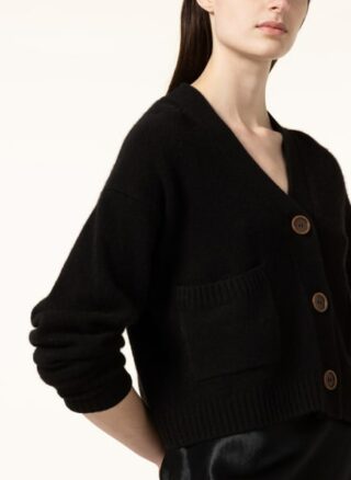 floer Cashmere-Strickjacke Damen, Schwarz