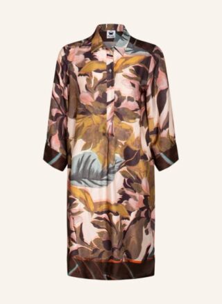 floer Hemdblusenkleid Damen, Pink