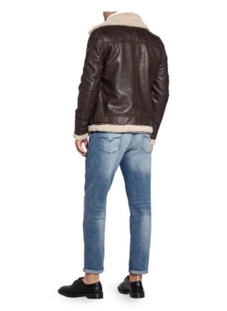 gipsy Gmairforce Lederjacke Herren, Braun