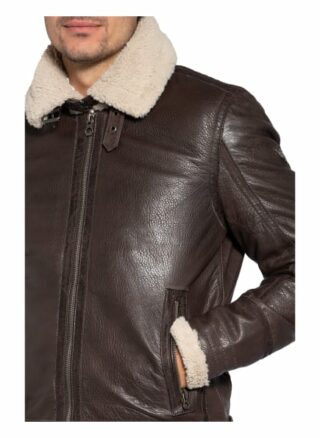 gipsy Gmairforce Lederjacke Herren, Braun