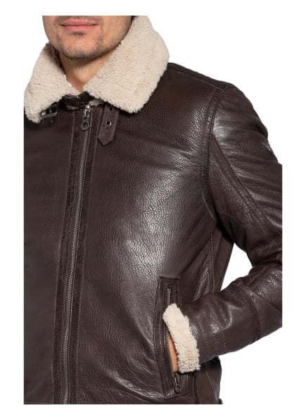 gipsy Gmairforce Lederjacke Herren, Braun gipsy Gmairforce Lederjacke Herren, Braun