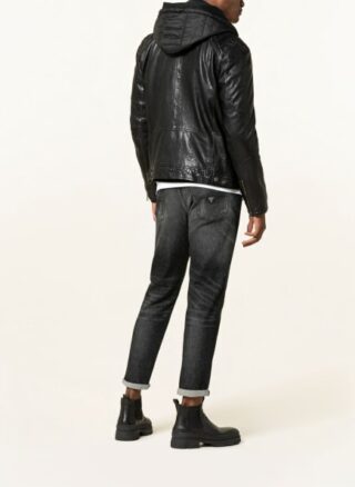 gipsy Gmdasdyn Lederjacke Herren, Schwarz