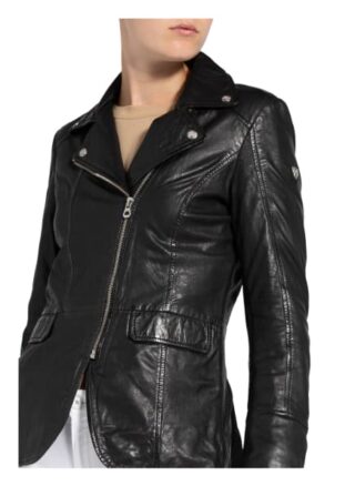 gipsy Gwlony Lederjacke Damen, Schwarz