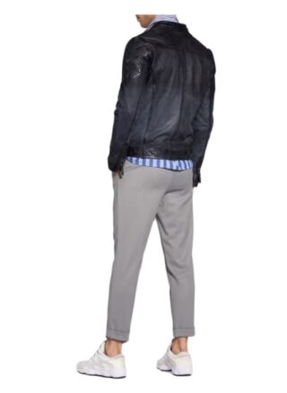gipsy Lazzlo Lederjacke Herren, Blau