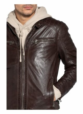 gipsy Tulok Lederjacke Herren, Braun