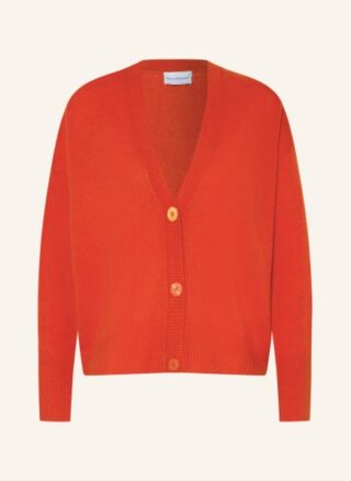 herzensangelegenheit Cashmere-Strickjacke Damen, Orange