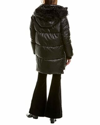 kensie Steppmantel Damen, Schwarz
