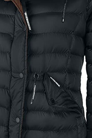 khujo Niana Steppmantel Damen, Schwarz