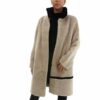 kkdafis Fellmantel Damen, Beige