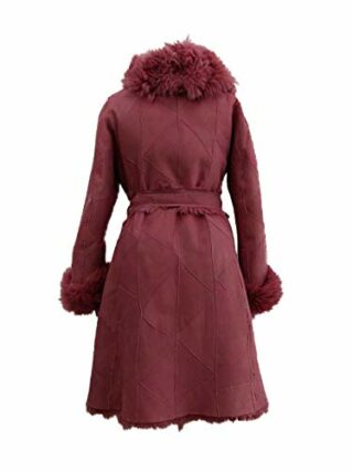 kkdafis Fellmantel Damen, Pink